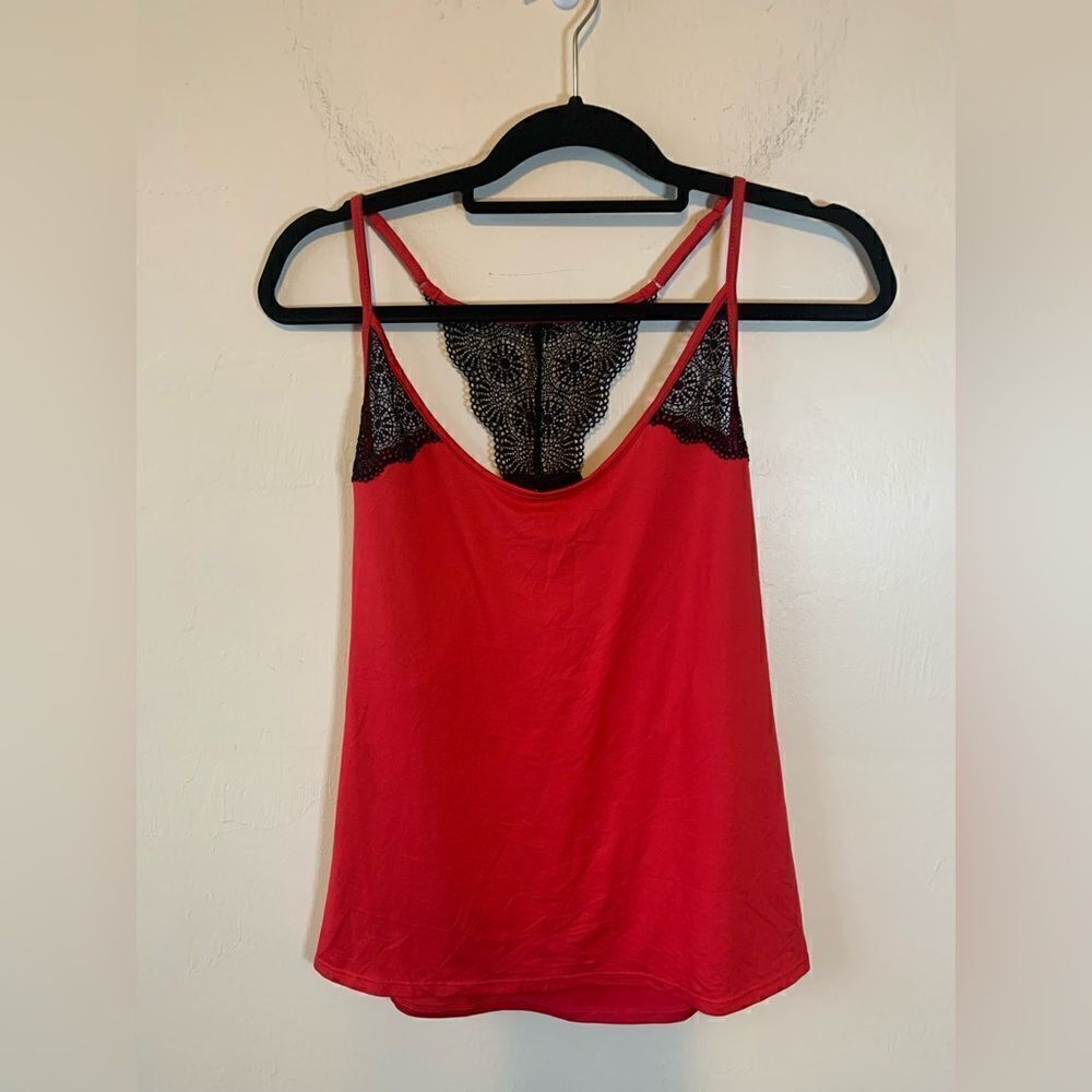 Linea Donatella red Racer back tank size M